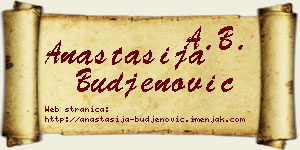 Anastasija Buđenović vizit kartica